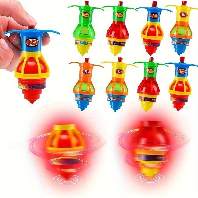 15pcs Colorful LED Spinning Top Set - Flashing Gyro Toy, Easy-Grip Launcher Design, Perfect Party Favor and Goodie Bag Filler for Birthday Celebrations3