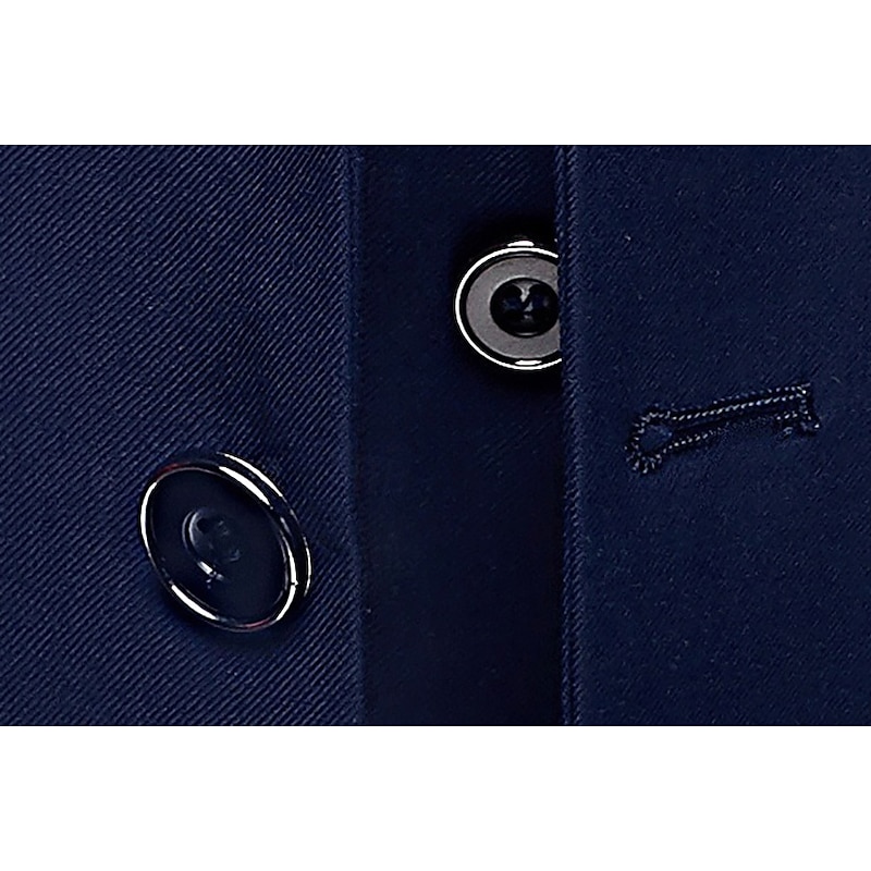 Men's Blazer Jacket Wedding Guest Casual Casual Daily Fashion Casual All Seasons Polyester Solid Colored Basic Single Breasted Blazer Navy Blue4