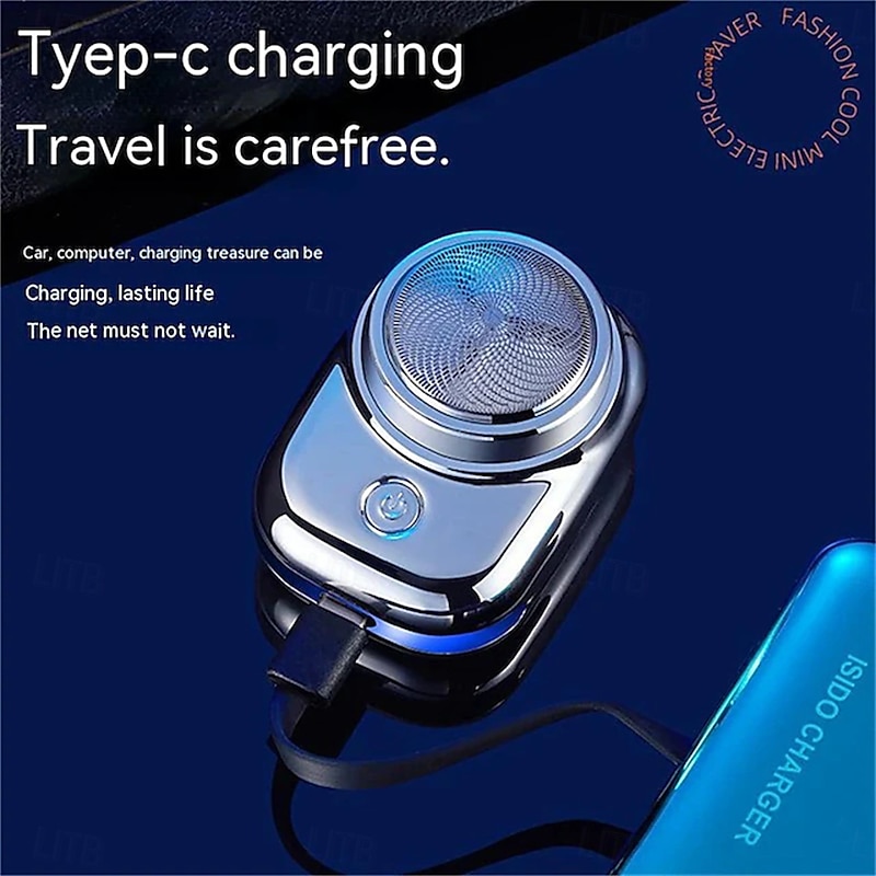 Portable Cordless Shaving Beard Tool Mini Size Travel Shaver USB Rechargeable for Removing Chest Hair Body Hair4