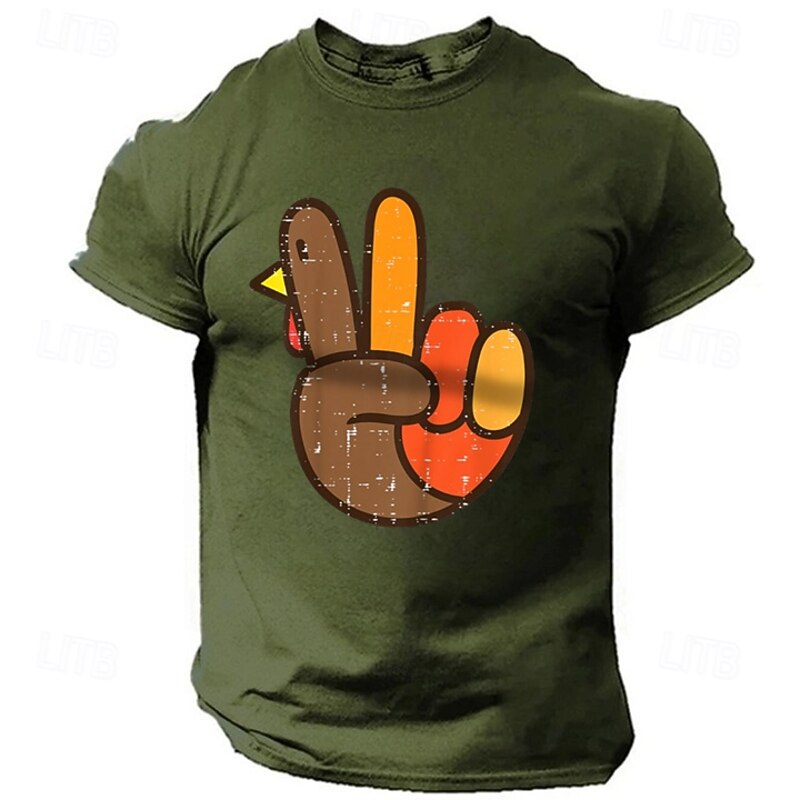 Men's Rooster Gesture T Shirt Tee Top 100% Cotton Short Sleeve Graphic Shirt Black Red Dark Grey Comfortable Tee Vacation Street Fashion Designer Clothing4