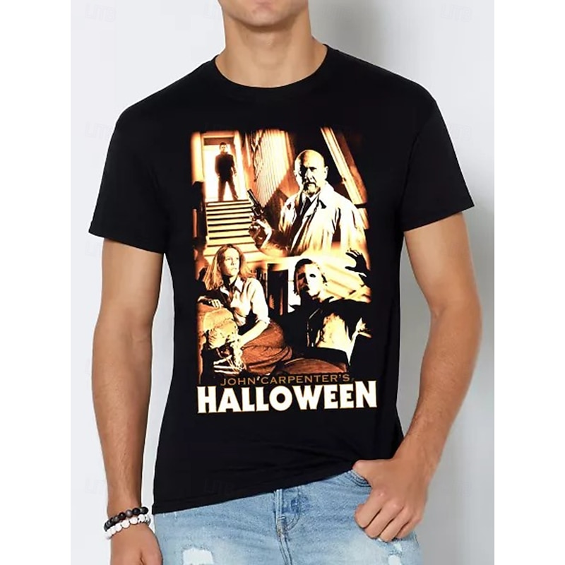 Halloween Michael Myers T-shirt Print Graphic For Couple's Men's Women's Adults' Halloween Carnival Masquerade Hot Stamping Casual Daily