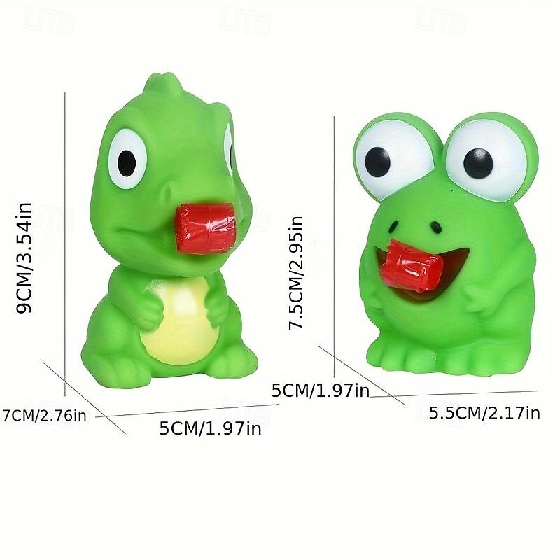 Frog Sticking Out Tongue, Dinosaur Shaped Pinching Toy, Big Eye Frog, Enjoying Stress Reduction And Rebound Toy halloween christmas gift2