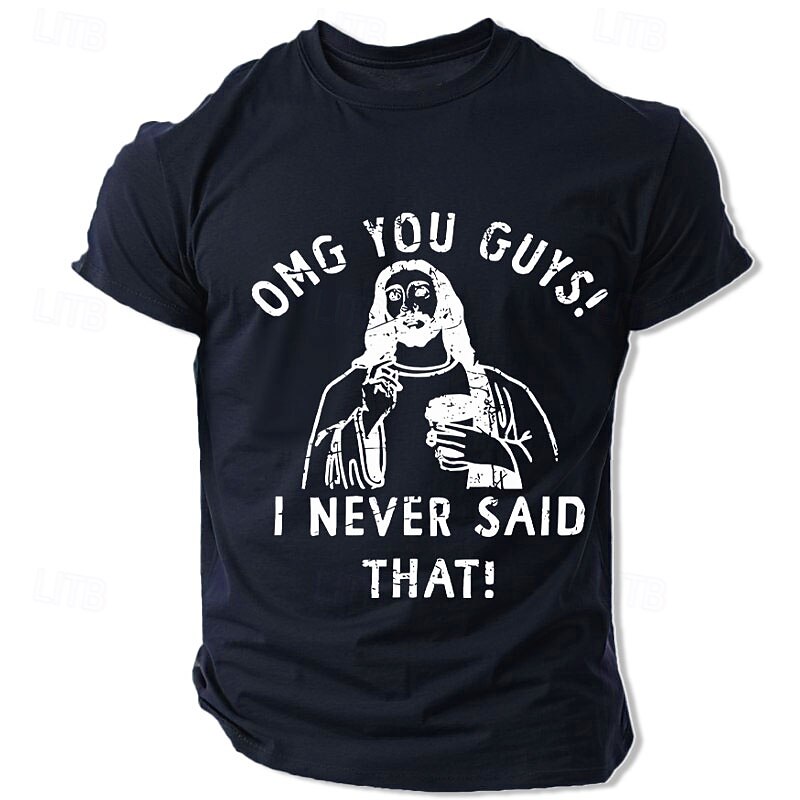 Men's Letter Printed Funny T Shirt Tee Top 100% Cotton Short Sleeve Graphic Shirt Black White Dark Blue Comfortable Tee Street Sports Outdoor Fashion Designer Clothing4