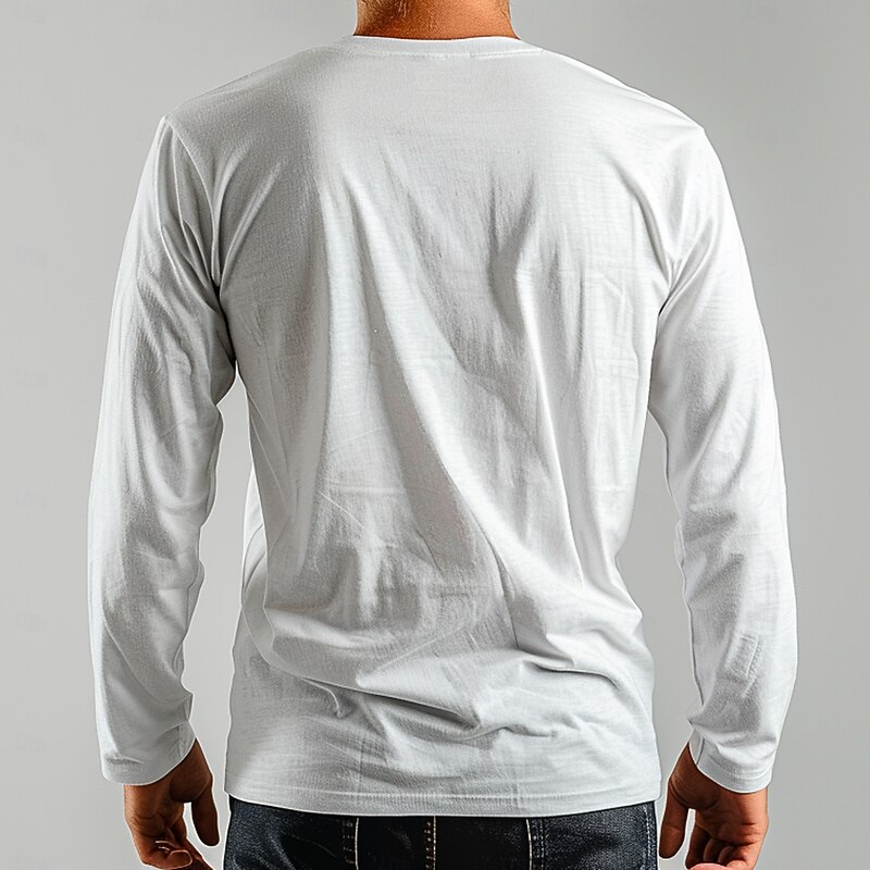 Christmas Men's Santa Claus T Shirt Long Sleeve T shirt 3D Print Crew Neck Shirt Casual Street Casual Daily White Summer Spring Fall Clothing Apparel S M L XL XXL XXXL2