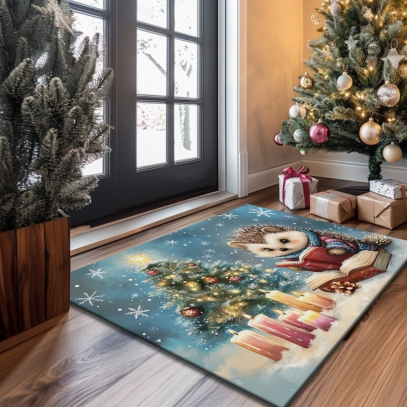 Christmas Decoration Doormat Animal Kitchen Mat Floor Mat Non-Slip Area Rug Oil Proof Rug Indoor Outdoor Mat Bedroom Decor Bathroom Mat Entrance Rug2
