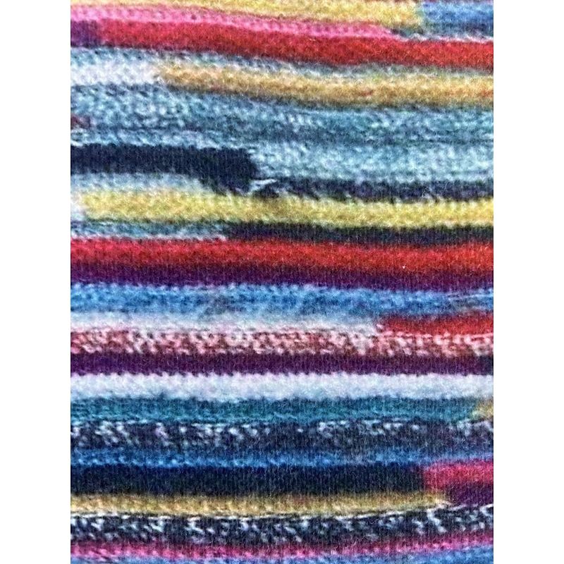 Women's Sweater Fashion Streetwear Striped Print Crew Neck Knitted Long Sleeve Regular Tops Knit Going out Rainbow Fall Winter4