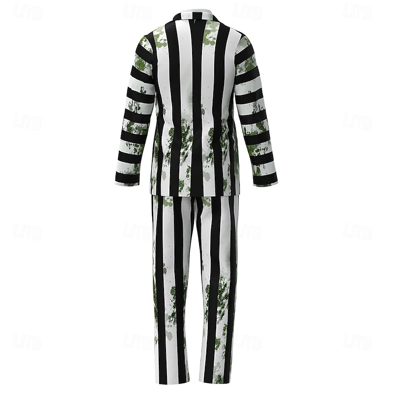 Zombie Halloween Cosplay Wigs Fancy Costume Beetlejuice Horror Movie Scary Costume Kid's Adults' Men's Boys' Carnival Performance Party Masquerade Easy Halloween Costumes Dress Up4