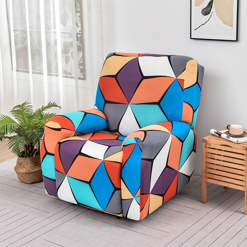 Stretch Floral Recliner Covers Non-slip Massage Lazy Boy Sofa Cover All-inclusive Single Seat Couch Cover Armchair Covers