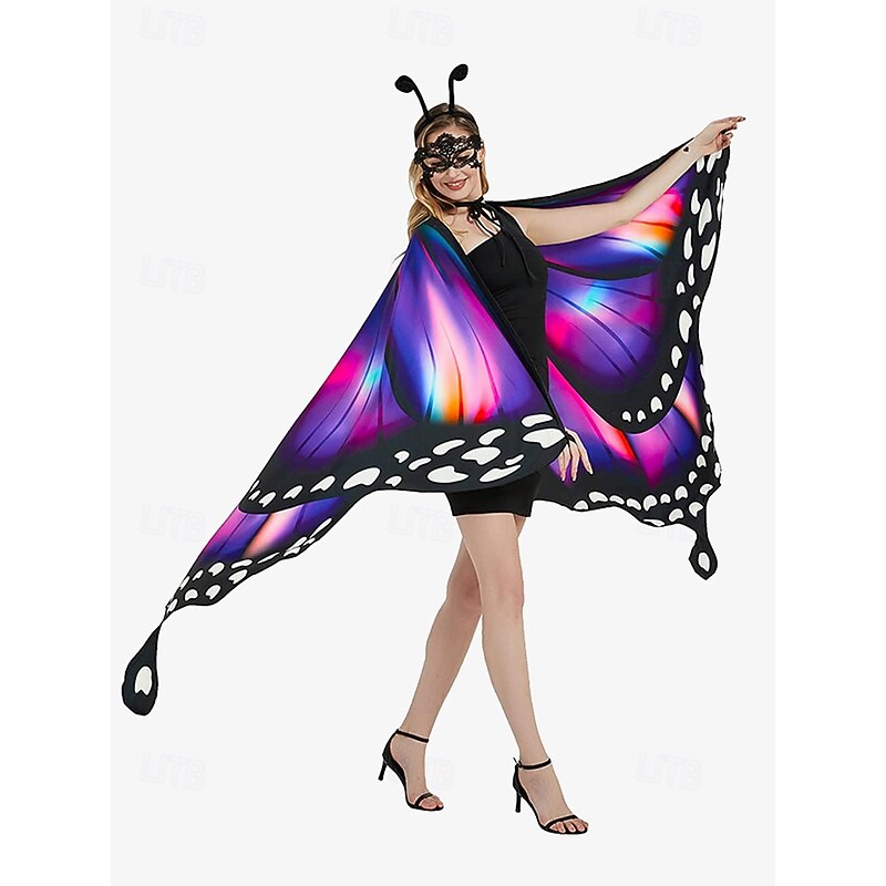 Vibrant Butterfly Wings Costume for Women - Colorful Party Accessory for Halloween, Cosplay, and Festivals3