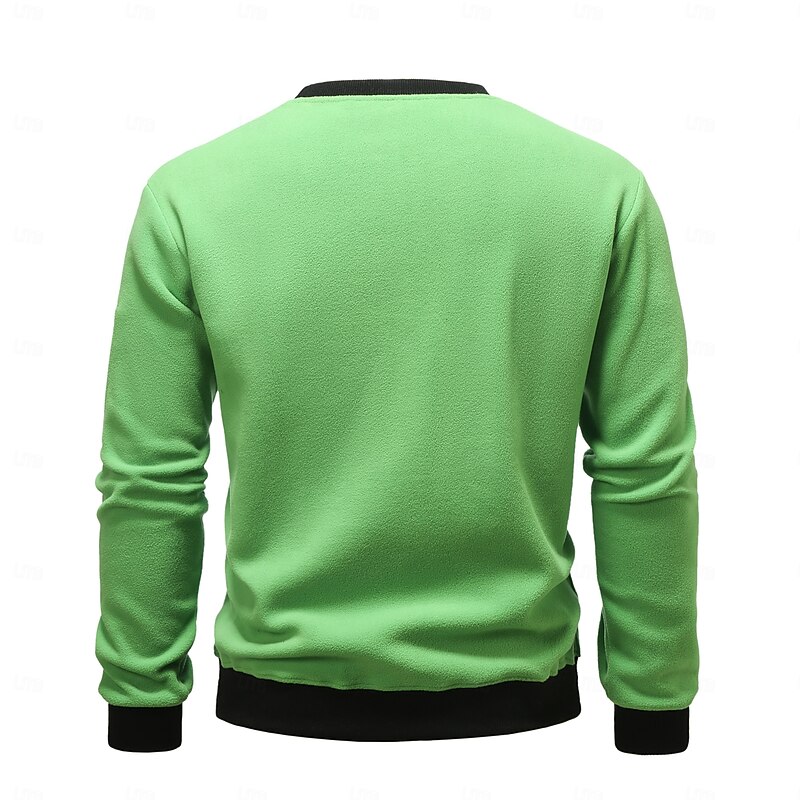 Men's Pullover Wine Red Black Light Green Army Green Blue Round Neck Plain Sports & Outdoor Sports Streetwear non-printing Designer Basic Casual Winter Clothing Apparel Hoodies Sweatshirts4