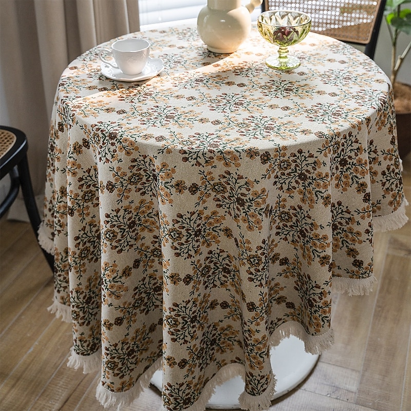 Round Tablecloths Elegant and Durable Table Covers Perfect for Dining and Kitchen Tables Ideal for Everyday Use or Special Occasions