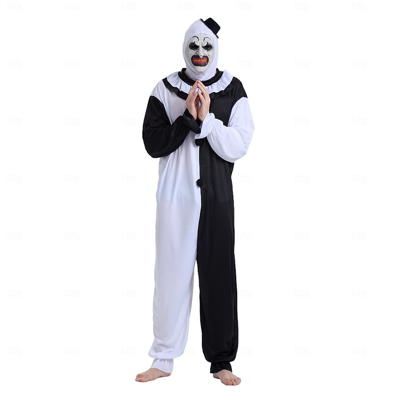 Clown Killer Clown Halloween Mask Jumpsuit Full Head Terrifier Scary Costume Kid's Adults' Men's Boys' Halloween Carnival Easy Halloween Costumes Dress Up2