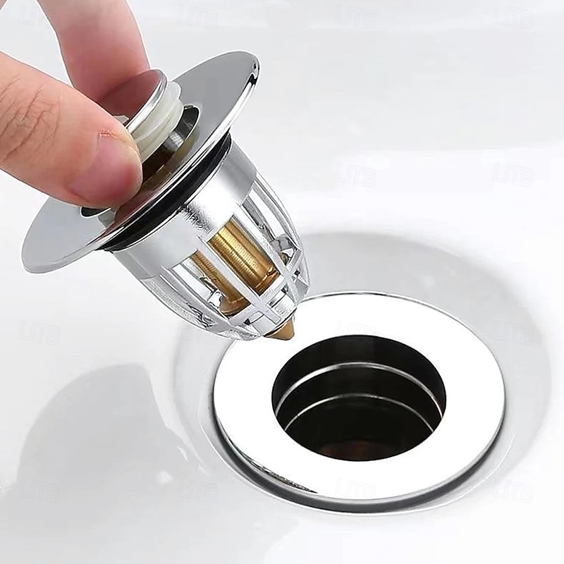 Bathroom Sink Plug Stopper Bounce Up Drain Filter for Wash Basin and Shower Sink with Kitchen Bathtub Stopper Functionality2