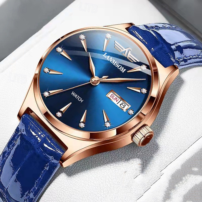 Brand Trend Fashion Women's Watch Sports Dual Calendar Waterproof Fully Automatic Luminous Steel Strip Women's Watch3