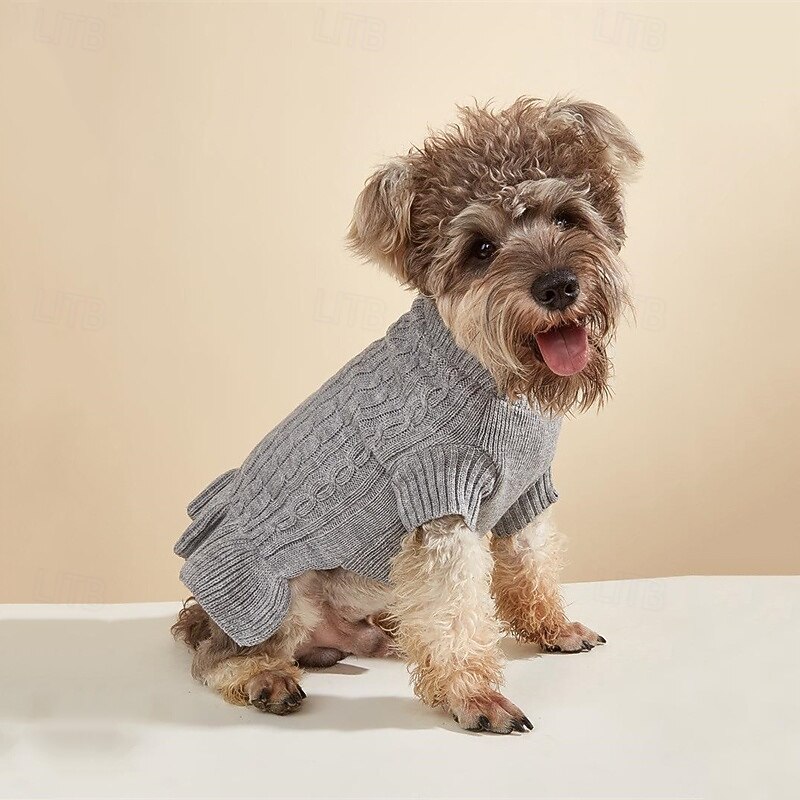Dog Cat Sweater Dress Jumper Fashion Winter Warm Fashion Comfortable Outdoor Dailywear Homewear Dog Clothing for Small Medium2