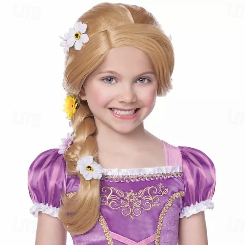 Kids Rapunzel Wig Princess Halloween Cosplay Party Wigs