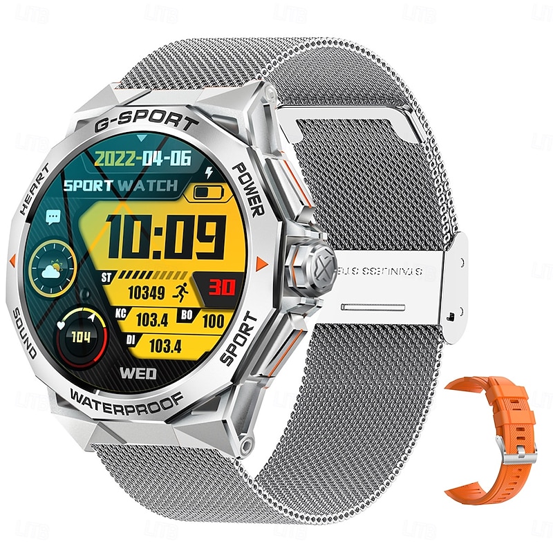 IMOSI 1.43AMOLED HD Bluetooth Call Smart Watch Men Pedometer Heart Rate Outdoor Sports Fitness IP68 Life Waterproof Steel Smartwatch for Android IOS3