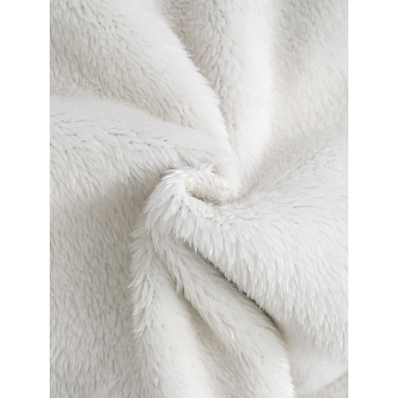 Women's Sweatshirt Pullover Fleece Lined Warm Pajamas Sherpa Graphic Street Casual Warm Fuzzy Sherpa Fleece Round Neck Long Sleeve Top Micro-elastic Fall & Winter Comfrt Breathable Soft Fabric3