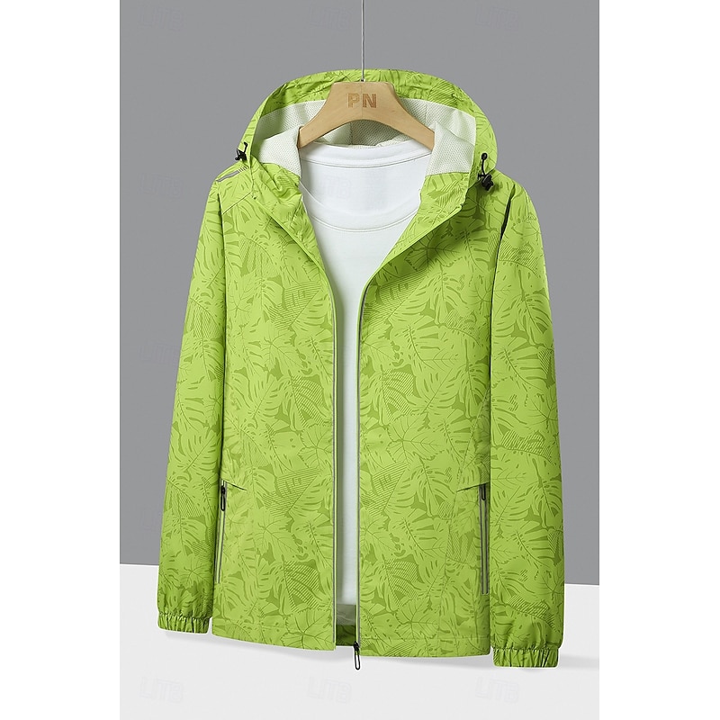 Men's Women's Hoodie Jacket Hiking Jacket Hiking Raincoat Rain Jacket Winter Outdoor Waterproof Soft Detachable Cap Comfortable Jacket Full Length Visible Zipper Fishing Climbing Beach Light Pink