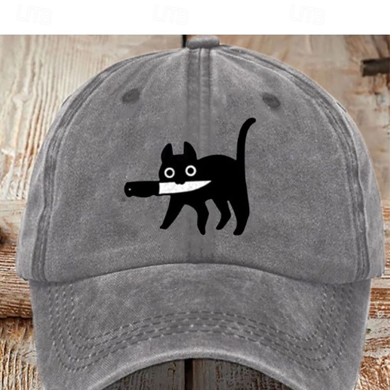 Men's Baseball Cap Sun Hat Trucker Hat Black Orange Cotton Adjustable Fashion Halloween Festival Graphic Pattern Casual / Daily3