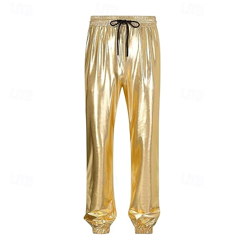 Men's Joggers Trousers Casual Pants Pocket Drawstring Elastic Waist Plain Comfort Stage Vacation Fashion Casual Silver Black Micro-elastic3