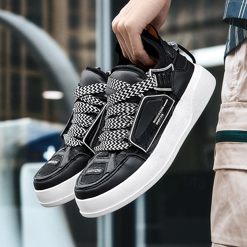 Men's Green High-Top Sneakers with Multicolor Laces and Velcro Strap – Stylish Casual Sport Shoes for Streetwear and Everyday Use 17