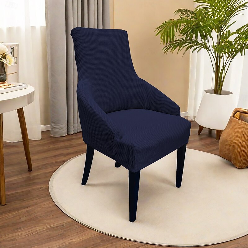 Chair Cover with Corn Kernel Texture Slipcovers Stretchy and Durable Furniture Protector for a Unique and Stylish Look Ideal for Dining or Living Room Decor4