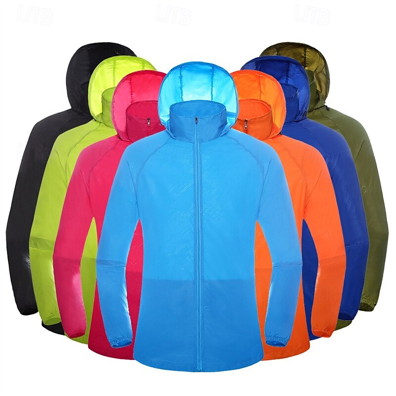 Women's Hiking Jacket Outdoor Sun Protection Breathable Lightweight Jacket Windbreaker Jacket Traveling Dark Grey Black White Yellow Pink
