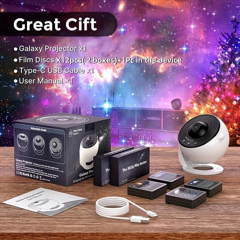 1pc 13-in-1 Multi-Functional Star Projector Night Light, Galaxy Planetarium Projector with Aurora Effect for Bedroom4