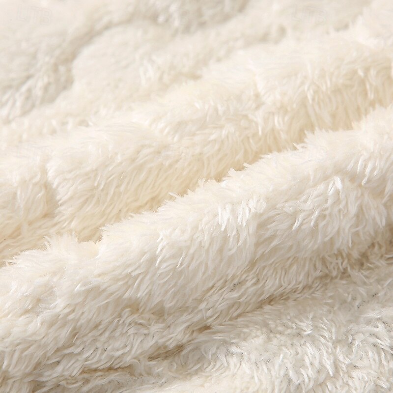 Men's Sherpa Dress Pants Fleece Pants Trousers Suit Pants Pocket Elastic Waist Straight Leg Plain Comfort Warm Full Length Business Casual Daily Fashion Streetwear Black Blue 10