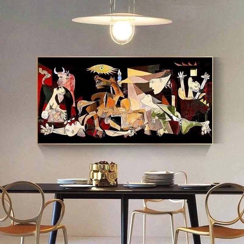 Pablo Picasso painting 100% Handmade Guernica Canvas Pablo Picasso Guernica Painting fanous oil Painting Guernica Wall Art Guernica colored Pablo Picasso la Guernica Canvas painting