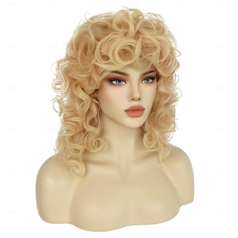 Blonde Curly Wig  Short Wig for Carnival 50s Wigs for Women Funny Wigs for Blonde Movie Womens Wigs for Cosplay Costume 60s Wigs for Women Party Wig Halloween Wigs3