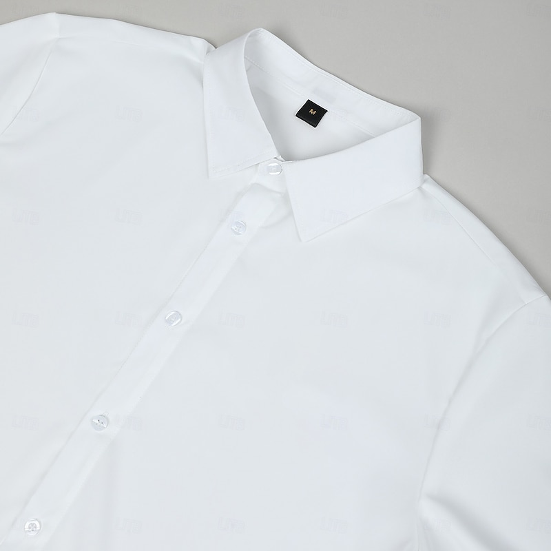 Men's Shirt Dress Shirt Letter Printed Street Wear to work White Long Sleeve Turndown Spring & Summer Clothing Apparel Print2