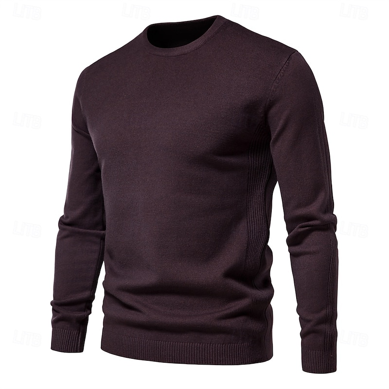 New Winter Thickness Pullover Men O-neck Solid Color Long Sleeve Warm Slim Sweaters Men Men's Sweater Pull Male Clothing2