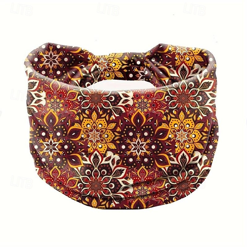 1pc Boho Printed Headband Vintage Mandala Flower Headband Elastic Sweat-absorbent Headwear Hair Accessories3