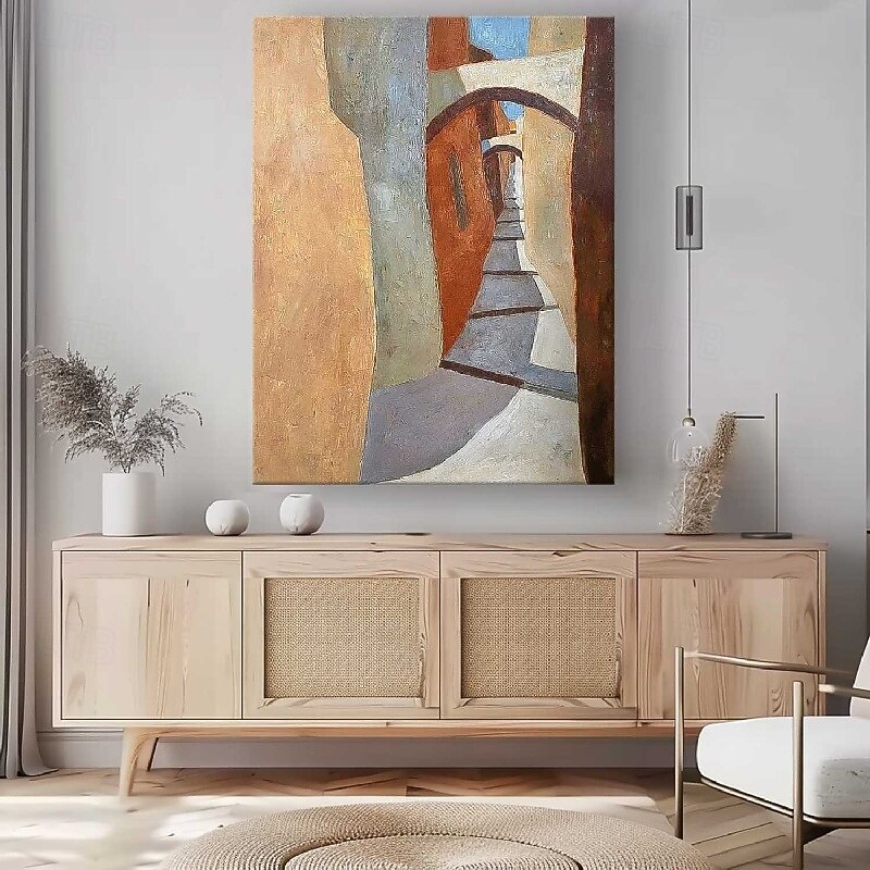 Handmade Colorful abstract Oil Painting on Canvas Large hand painted Abstract Textured Palette Knife Boho oil painting Wall Art Contemporary Minimalist artwork for Living Room bedroom home Decor2