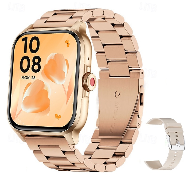 iMosi QX15 Smart Watch 1.85 inch Smartwatch Fitness Running Watch Bluetooth Pedometer Call Reminder Activity Tracker Compatible with Android iOS Women Men Hands-Free Calls Waterproof Media Control2