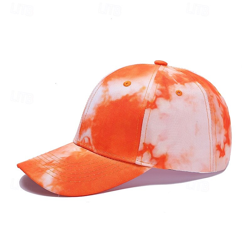 Men's Baseball Cap Sun Hat Trucker Hat White Blue Cotton Adjustable Fashion Daily Wear Festival Tie Dye Casual / Daily3
