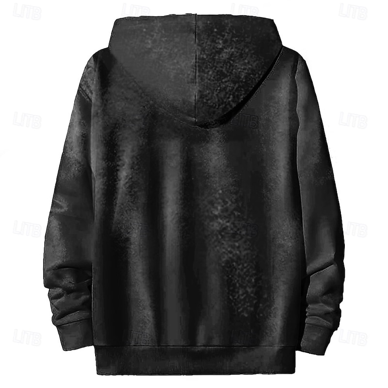 Men's Funny Hoodie, 'The Only Person I'm Afraid Of Is Myself That Fucker Is Crazy' Graphic Print, Lifestyle Apparel2