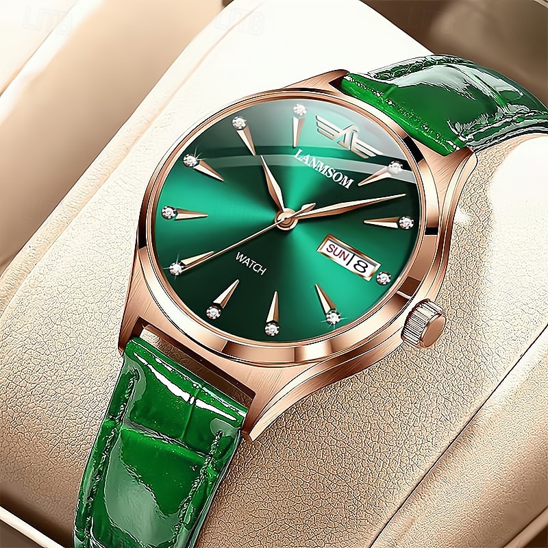 Brand Trend Fashion Women's Watch Sports Dual Calendar Waterproof Fully Automatic Luminous Steel Strip Women's Watch2