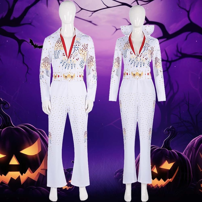 Superstar Couples Jumpsuit Halloween Group Couples Costumes Adults' Men's Women's Cosplay Performance Masquerade Easy Carnival Costume