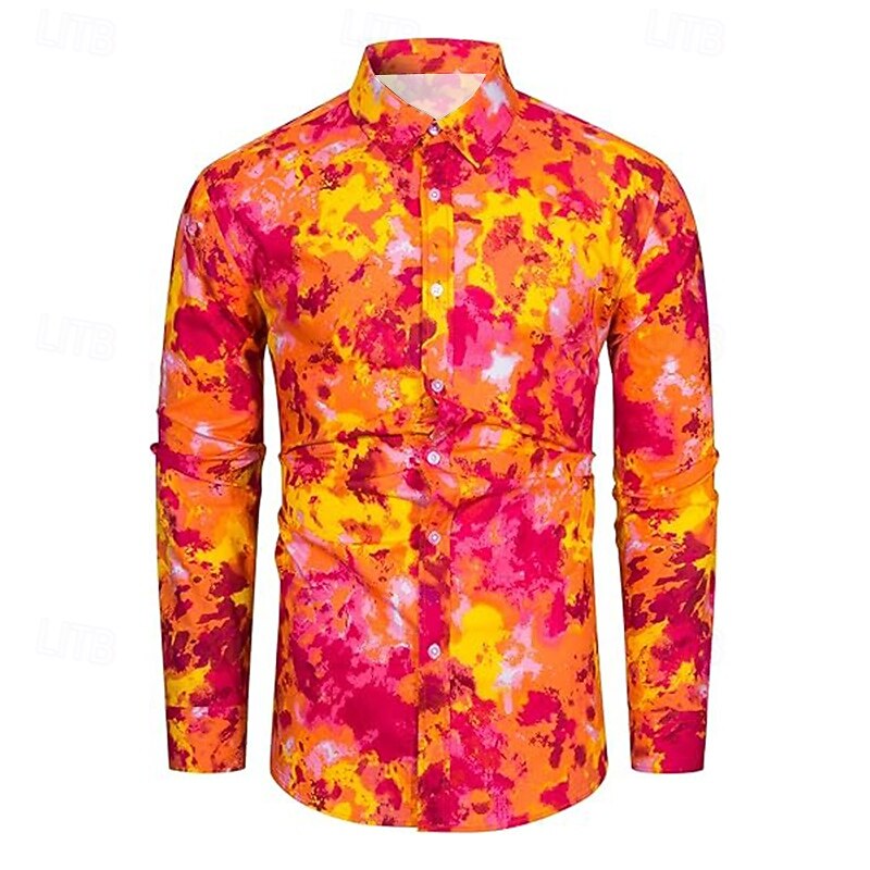 Retro Vintage 1970s Shirt Hippie Fancy Dress Men's Halloween Carnival Party Party / Evening Casual Daily Adults' Shirt2