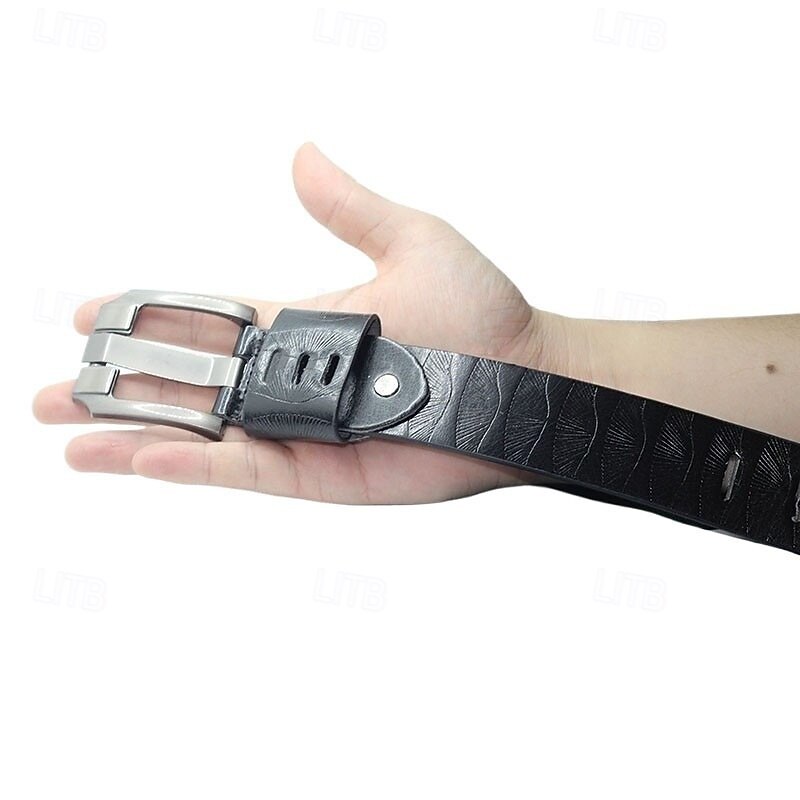 Men's Belt Wide Needle Buckle Belt Casual Antique Belt2