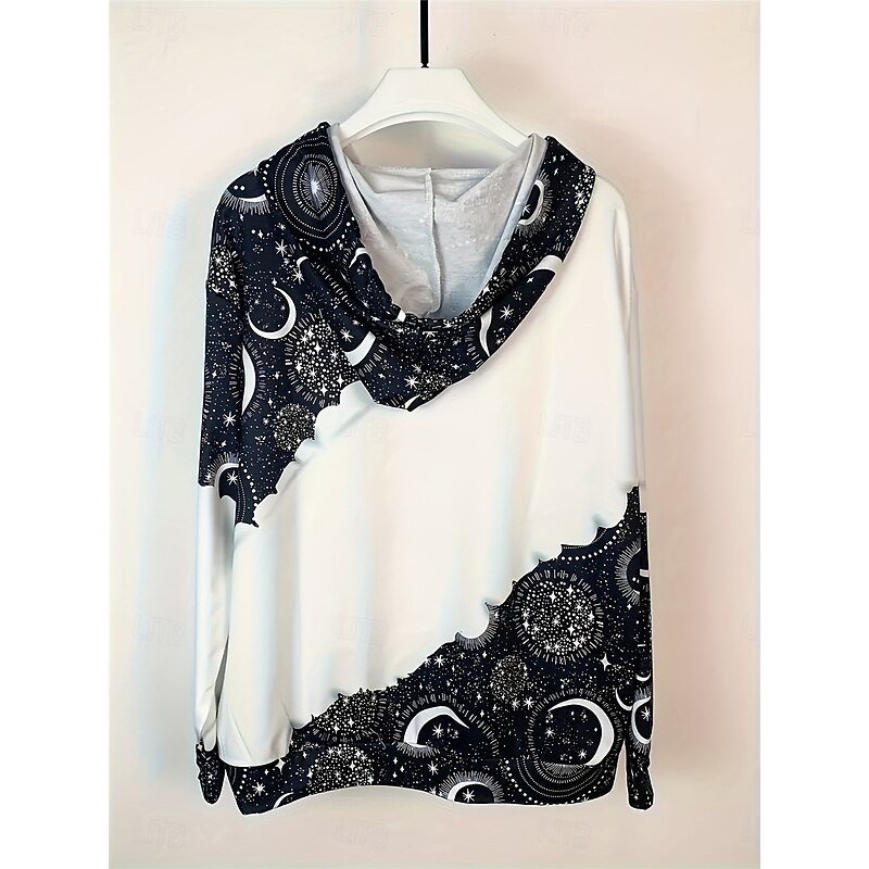 Women's Hoodie Sweatshirt Graphic Street Dailywear Pocket Print Casual Hoodie Long Sleeve Micro-elastic Fall Winter Comfrt Breathable Soft Fabric3