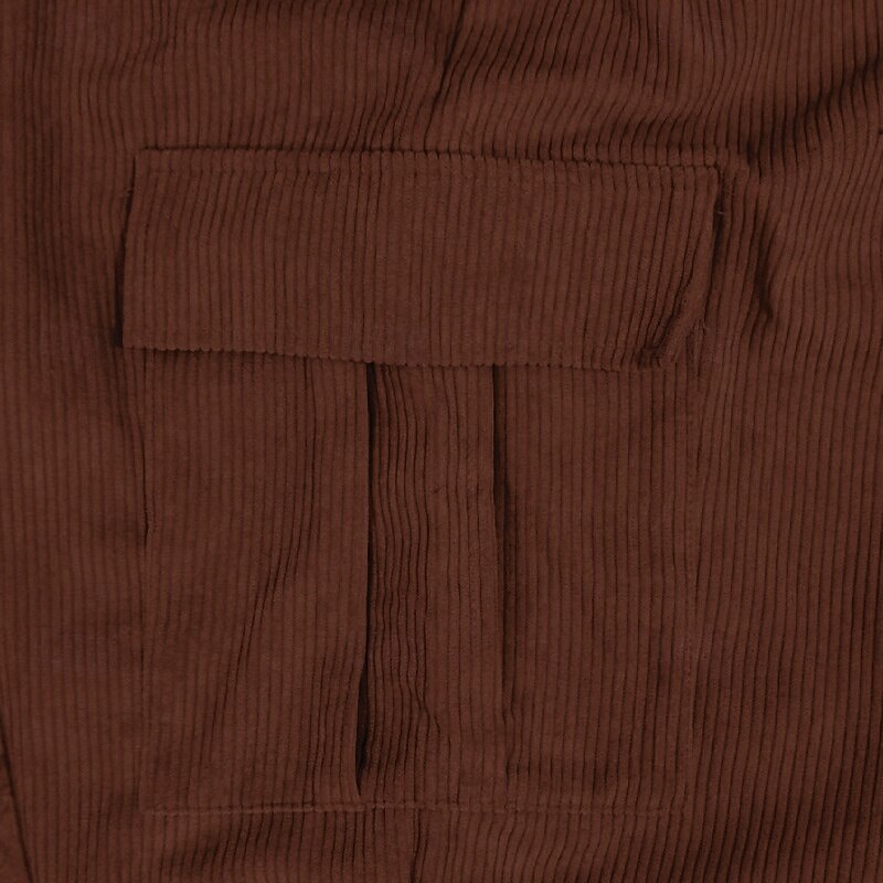 Men's Cargo Pants Corduroy Pants Trousers Elastic Waist Drawstring Multi Pocket Plain Wearable Outdoor Daily Camping & Hiking Fashion Classic Black Army Green3