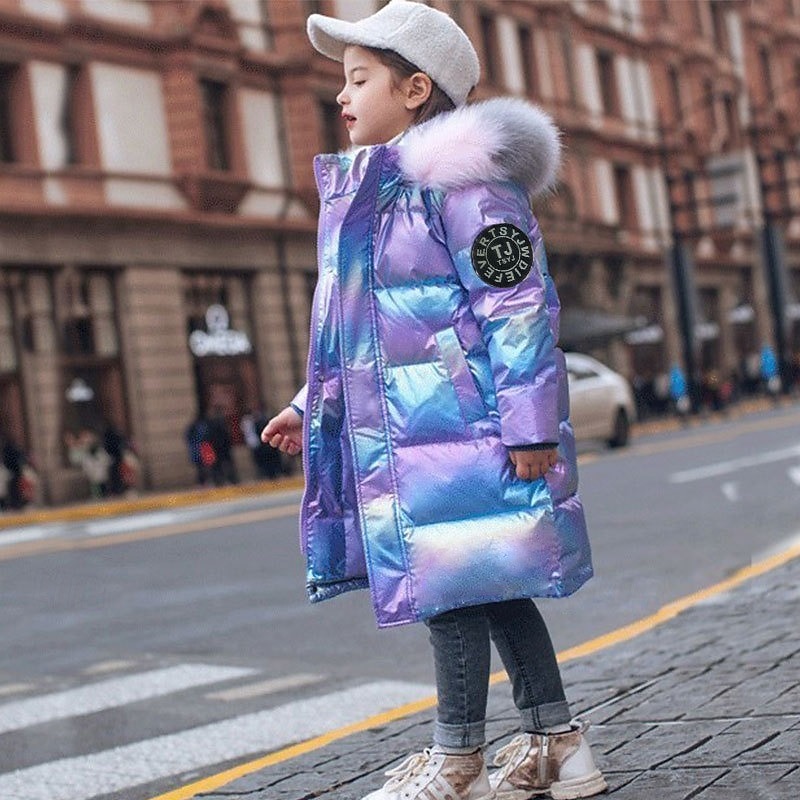 Girls' 3D Kids Puffer Jacket Letter Down Coat Puffer Jacket Long Sleeve Fall Winter Active Adorable Kids 4-13 Years Daily Regular Fit