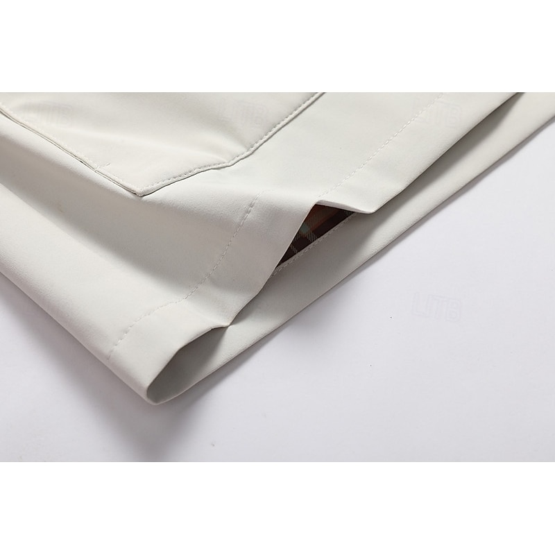 Men's Sport Coat Hiking Jacket Parka Windcheater Jacket Sports Outdoor Camping & Hiking Waterproof Windbreaker Zipper Pocket Fall Winter Solid Color Active Hooded Regular Black White Dark Green Jacket2