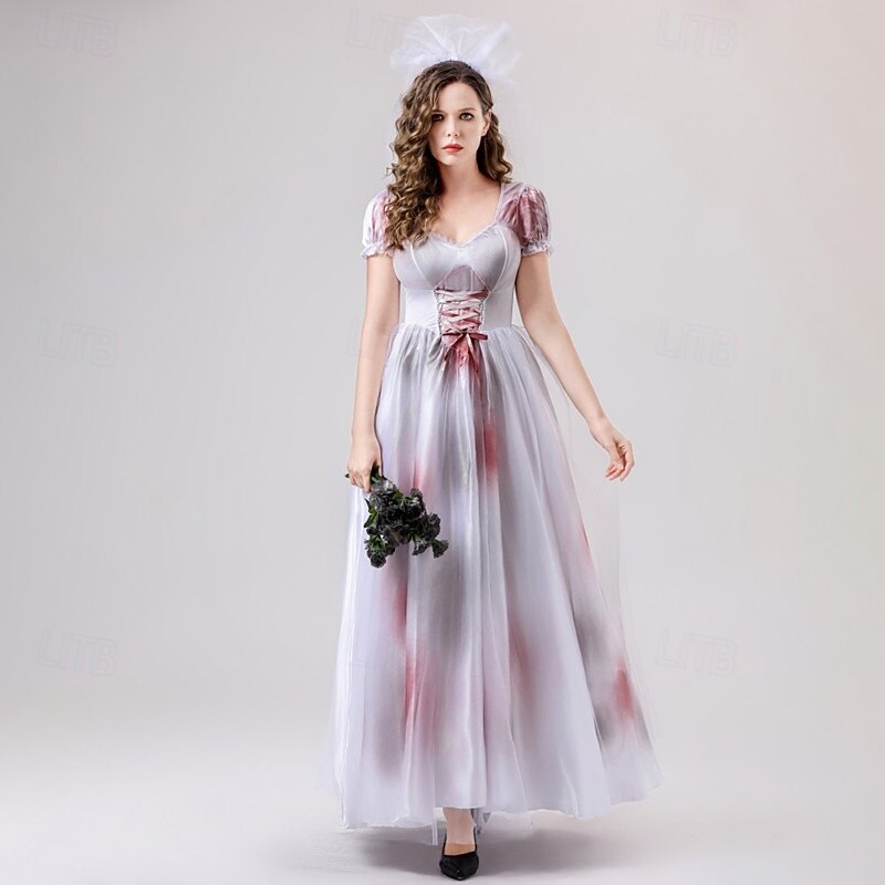 Vampire Ghost Bride Halloween Masquerade Adults' Women's Carnival Halloween Easy Halloween Costumes Dress Up