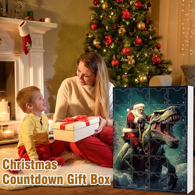 Christmas Advent Calendar Ornaments,2D Acrylic Cute Dragon Baby 24pcs Christmas Ornament Kit Gift 24 Days Countdown Mini Hanging Tree Xmas Ornaments for Christmas Party Decorations3