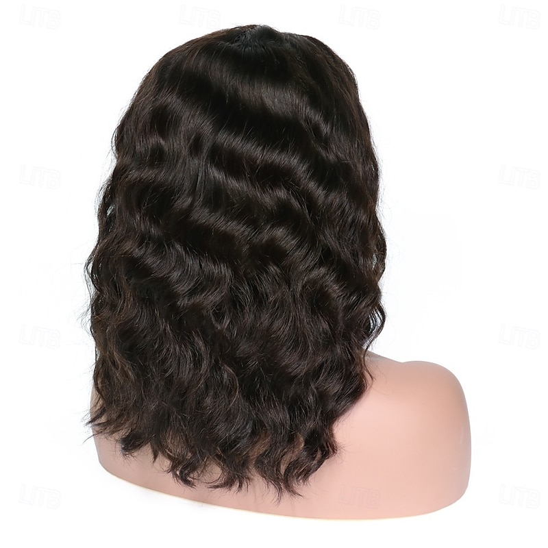 Remy Human Hair 13x4 Lace Front Wig Free Part Brazilian Hair Body Wave Deep Curly Black Natural Wig 130% 150% 180% Density with Baby Hair 100% Virgin Glueless Pre-Plucked For wigs for black women3